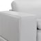 Armen Living Wynne Contemporary Sofa in Genuine Dove Gray Leather with Brown Wood Legs LCWY3DV - alternate 2